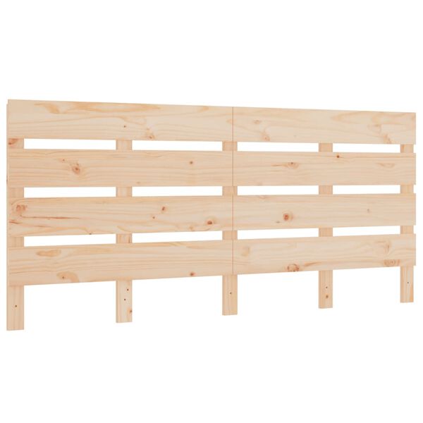 Cabecero madera maciza de pino 120x3x80 cm Natural 120 x 80 cm