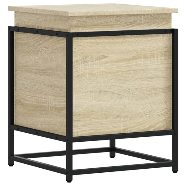 Caja de almacenaje con tapa madera roble Sonoma 40x40x515 cm Roble Sonoma 40 x 40 x 51.5 cm