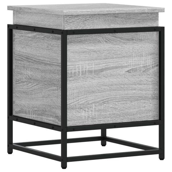 Caja de almacenaje con tapa madera gris Sonoma 40x40x515 cm Gris sonoma 40 x 40 x 51.5 cm