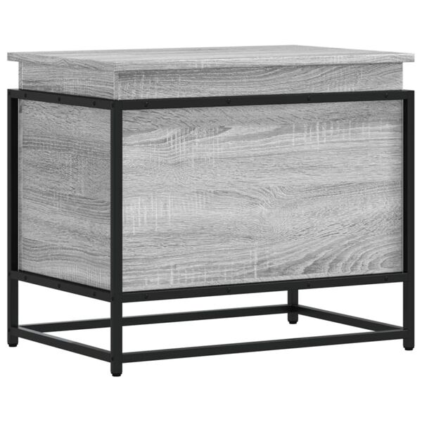 Caja de almacenaje con tapa madera gris Sonoma 60x40x515 cm Gris sonoma 60 x 40 x 51.5 cm