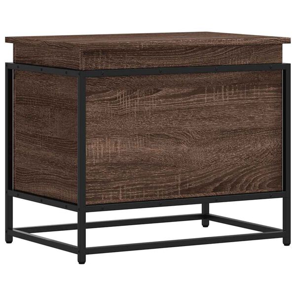 Caja de almacenaje con tapa madera marrón roble 60x40x515 cm Marrón roble 60 x 40 x 51.5 cm