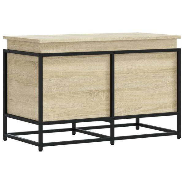 Caja de almacenaje con tapa madera roble Sonoma 80x40x515 cm Roble Sonoma 80 x 40 x 51.5 cm