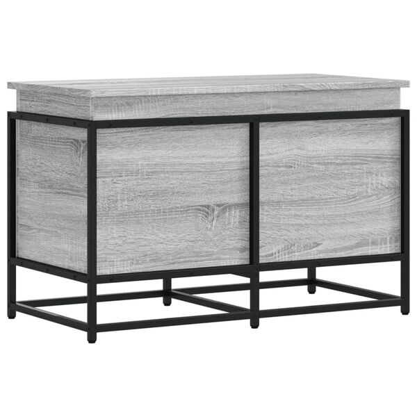 Caja de almacenaje con tapa madera gris Sonoma 80x40x515 cm Gris sonoma 80 x 40 x 51.5 cm
