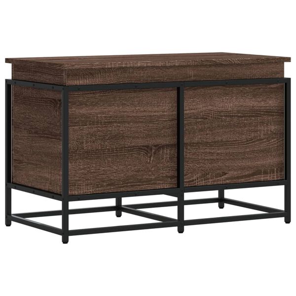 Caja de almacenaje con tapa madera marrón roble 80x40x515 cm Marrón roble 80 x 40 x 51.5 cm