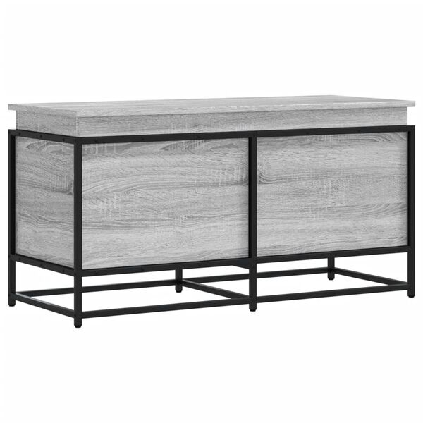 Caja de almacenaje con tapa madera gris Sonoma 100x40x515 cm Gris sonoma 100 x 40 x 51.5 cm