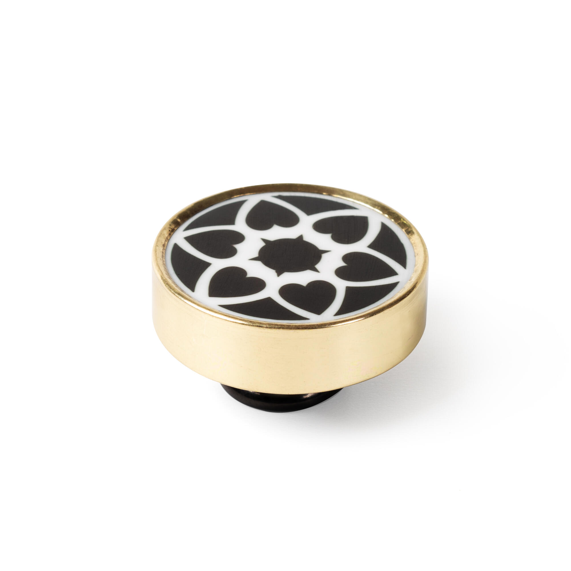 1 Pomo de mueble NESU 1074Lt negro, d. 25
