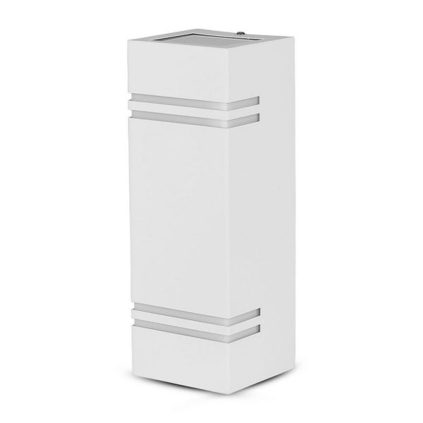 2*GU10 y GU5.3 (MR16) Aplique LED Cuadrado de Aluminio Color Blanco IP44 2*GU10 y GU5.3 (MR16) Aplique LED Cuadrado de Aluminio Color Blanco IP44