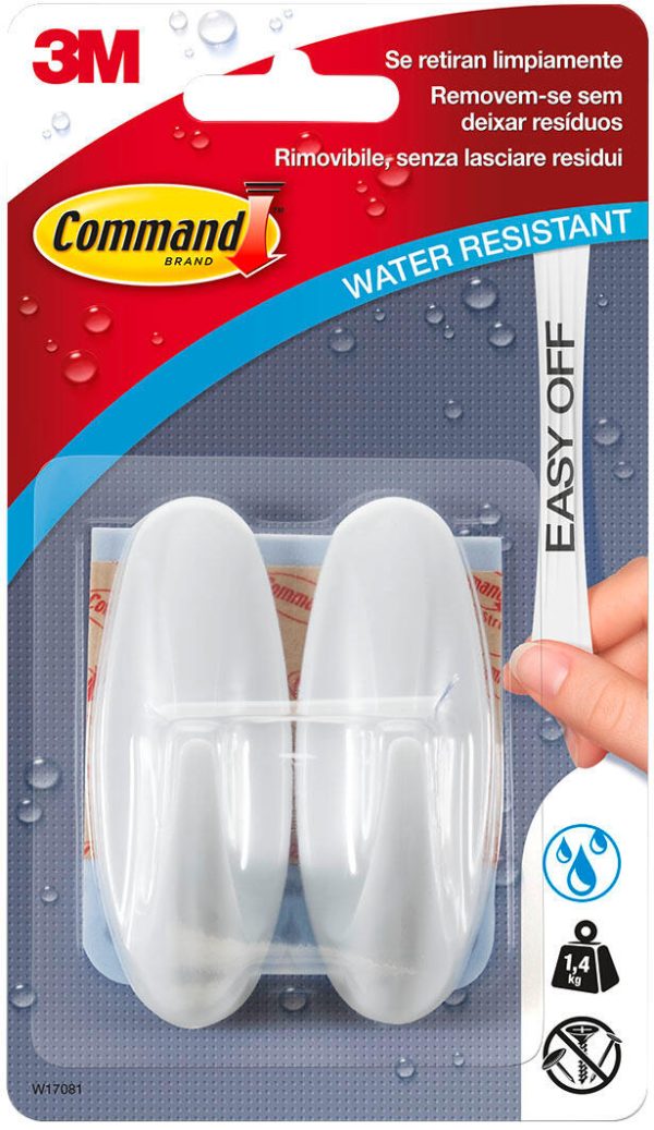 2 percha/colgador adhesivo de baño blanco en bruto 2 percha/colgador adhesivo de baño blanco en bruto