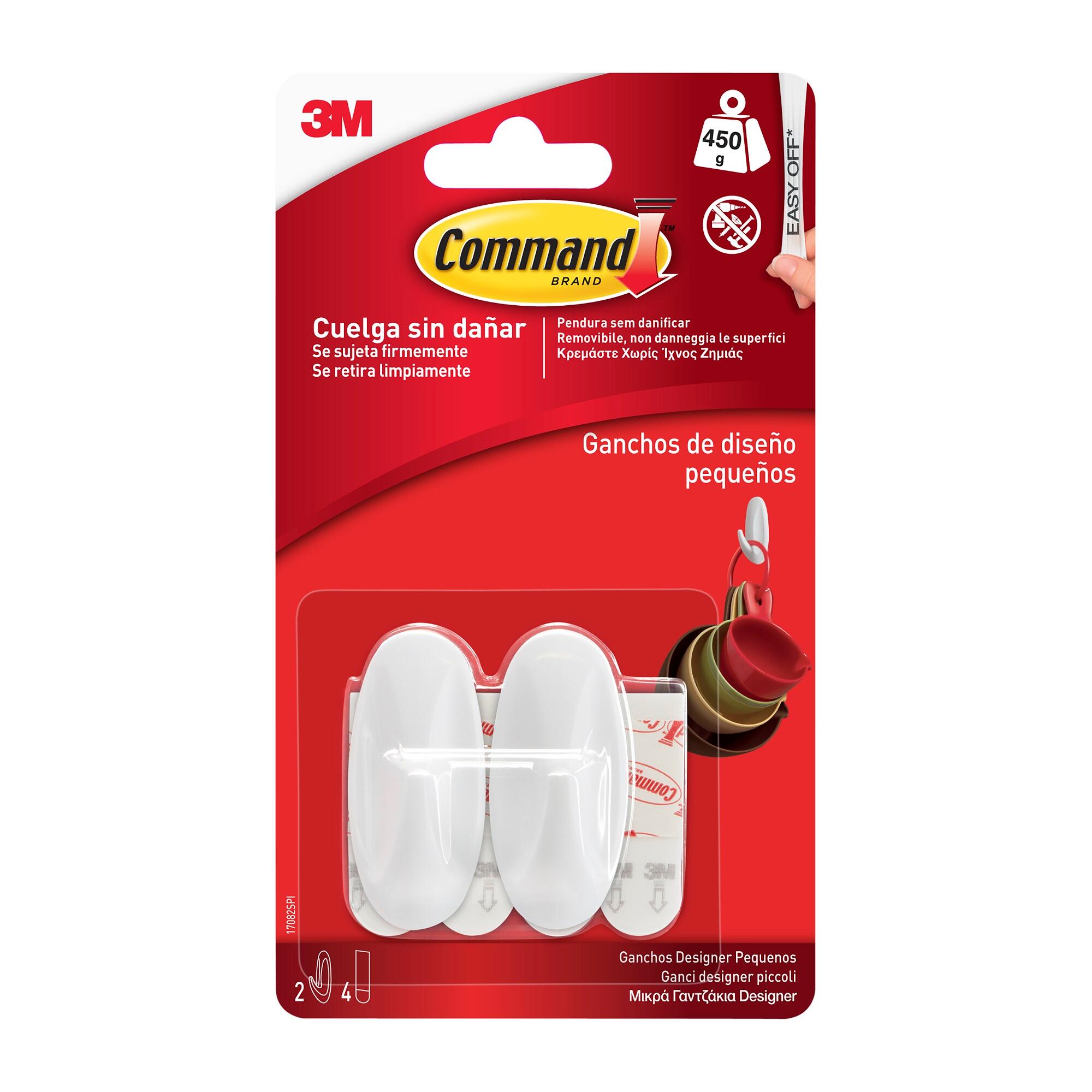 2 percha/colgador adhesivo Decoración blanco en bruto
