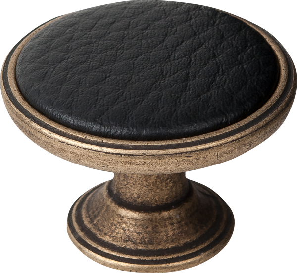 1 Pomo de mueble NESU amarillo / dorado, negro, d. 25