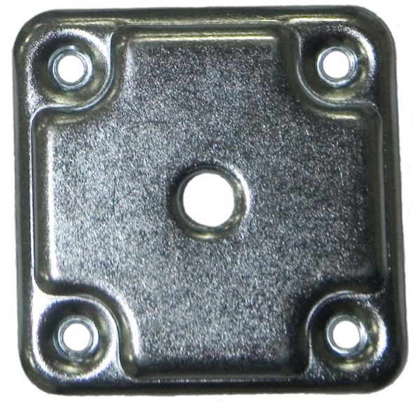 2 placa para pata en acero de 60×60 mm y carga max. de 30 kg, rosca M10 2 placa para pata en acero de 60×60 mm y carga max. de 30 kg, rosca M10