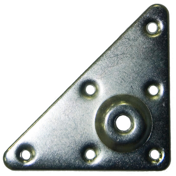 2 placa para pata en acero de 90x90 mm y carga max. de 30 kg, rosca M10