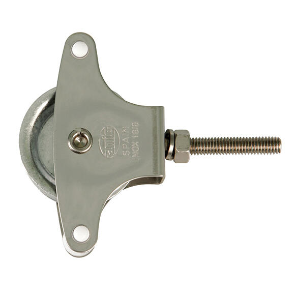 2 polea en acero para cuerda de 8 mm de ø y hasta 15 kg