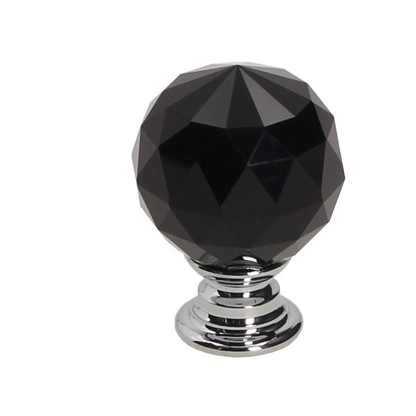 2 Pomo de mueble GAMET negro, d. 45