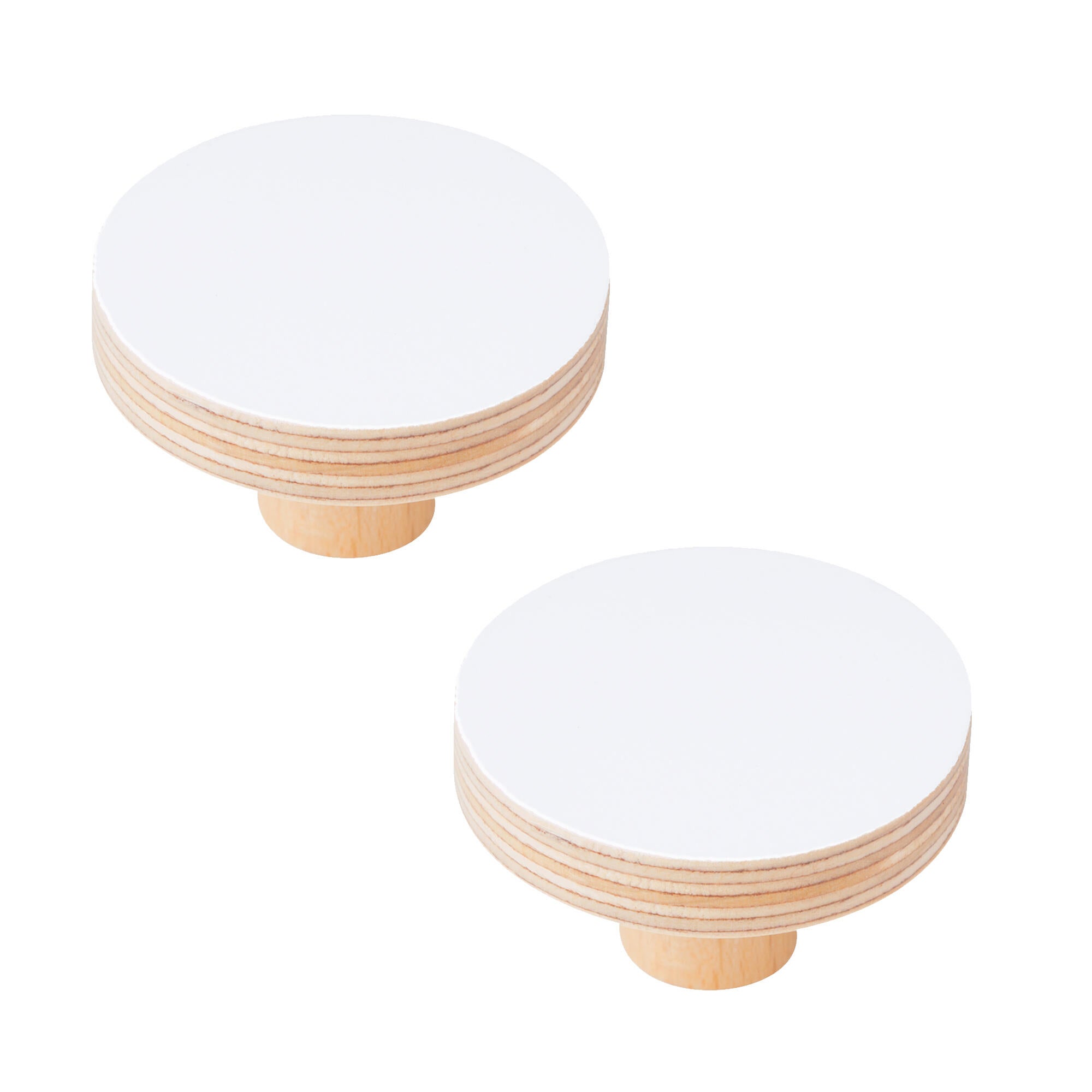 2 Pomo de mueble NESU blanco, d. 25