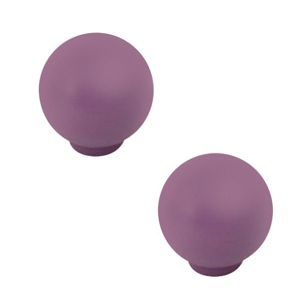 2 Pomo de mueble redondo ABS violeta ø 29 mm 2 Pomo de mueble redondo ABS violeta ø 29 mm