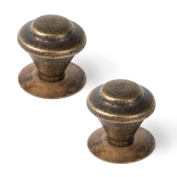 2 Pomo de mueble redondo hierro bronce ø 32 mm 2 Pomo de mueble redondo hierro bronce ø 32 mm