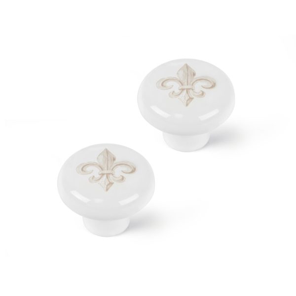 2 pomos de mueble REI de porcelana pintado de 40x31x40 mm 2 pomos de mueble REI de porcelana pintado de 40x31x40 mm