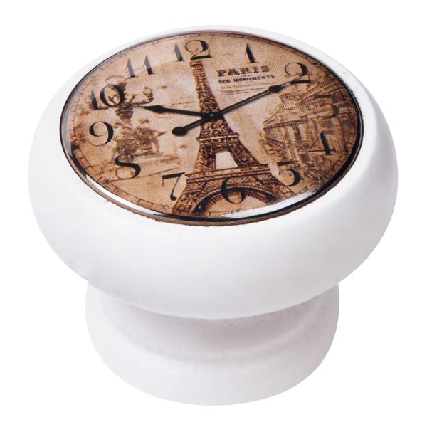 1 Pomo de mueble NESU 450Bl05 blanco, d. 25 1 Pomo de mueble NESU 450Bl05 blanco, d. 25