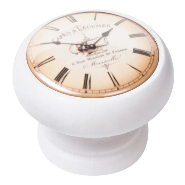 1 Pomo de mueble NESU 450Bl06 blanco, d. 25 1 Pomo de mueble NESU 450Bl06 blanco, d. 25