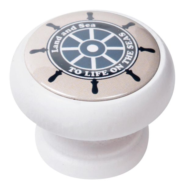 1 Pomo de mueble NESU 450Bl18 blanco, d. 25 1 Pomo de mueble NESU 450Bl18 blanco, d. 25