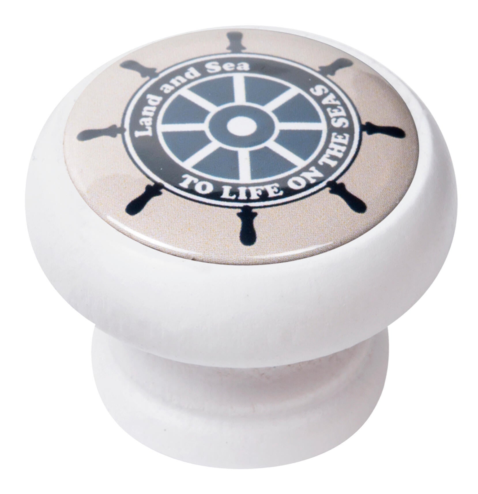 1 Pomo de mueble NESU 450Bl18 blanco, d. 25