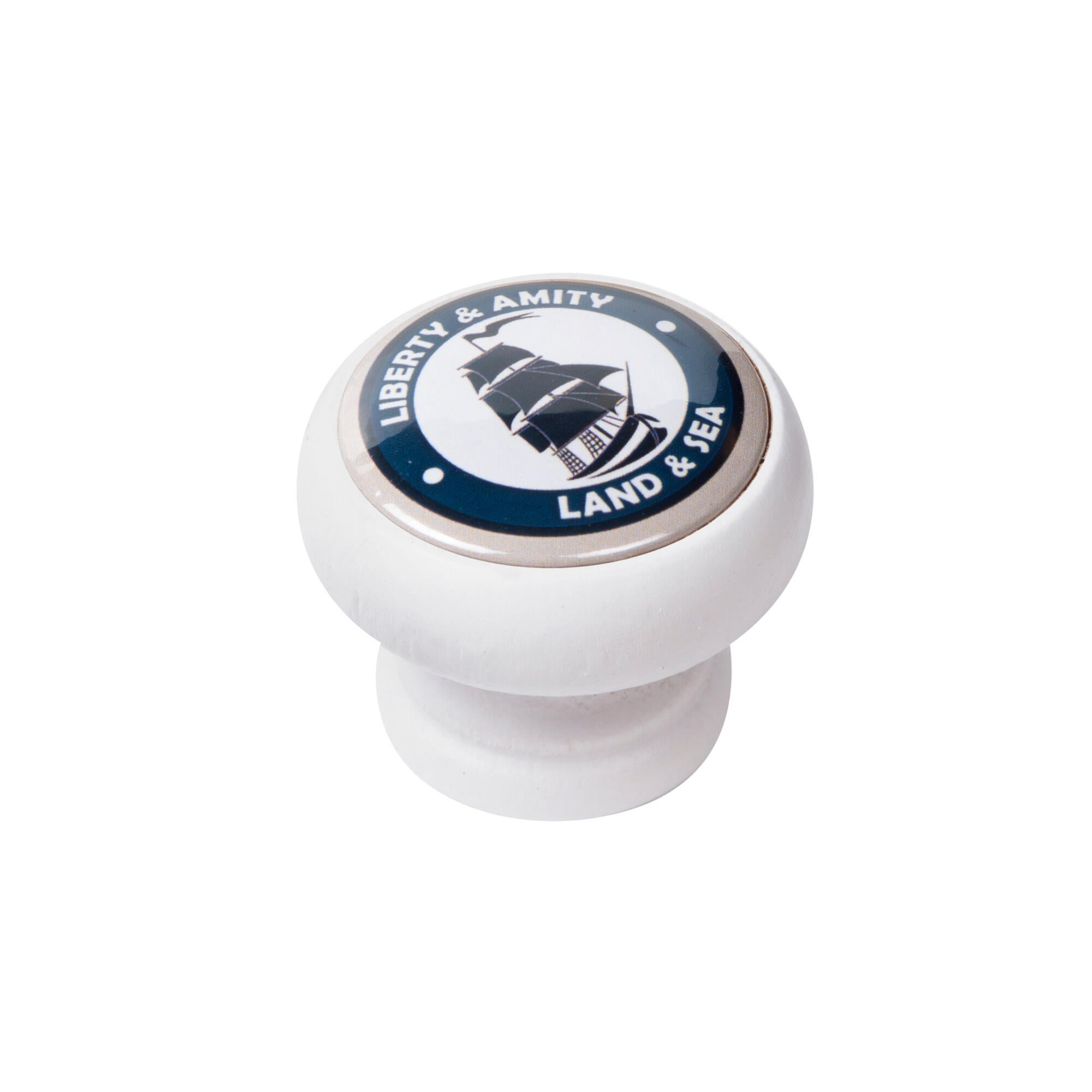 1 Pomo de mueble NESU 450Bl19 blanco, d. 25