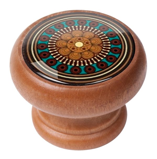 1 Pomo de mueble NESU 450Hm07 marrón, d. 25 1 Pomo de mueble NESU 450Hm07 marrón, d. 25