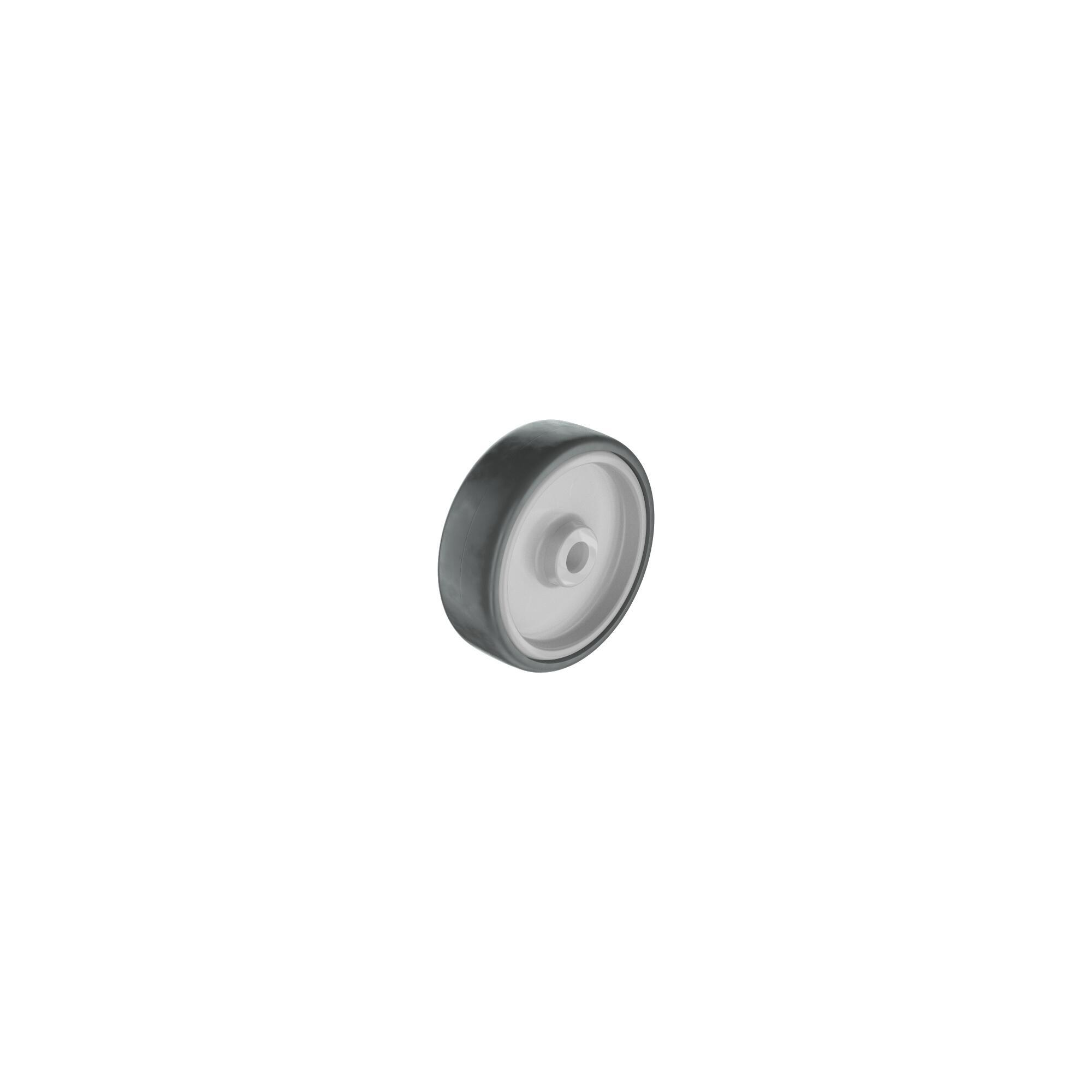 1 rueda fija sobre eje , ø 75 mm, peso max. 60 Kg