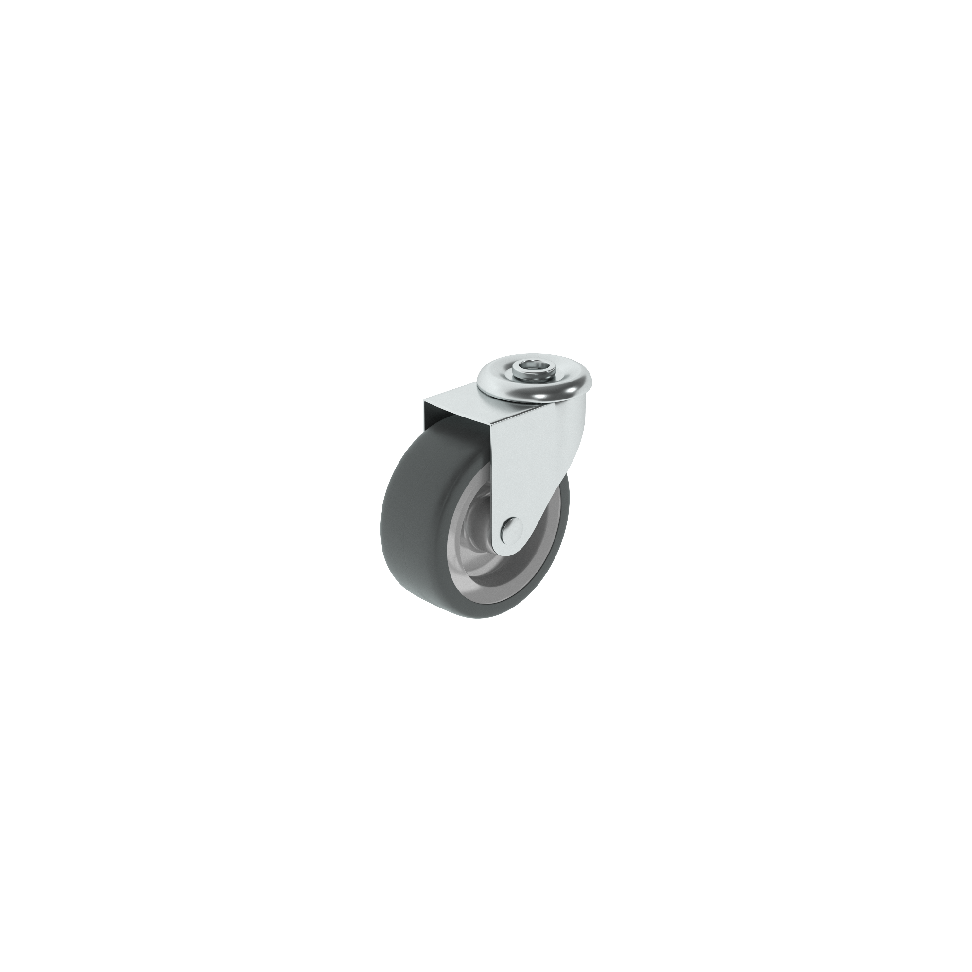 1 rueda giratoria sin freno con ojo , ø 50 mm, peso max. 40 Kg
