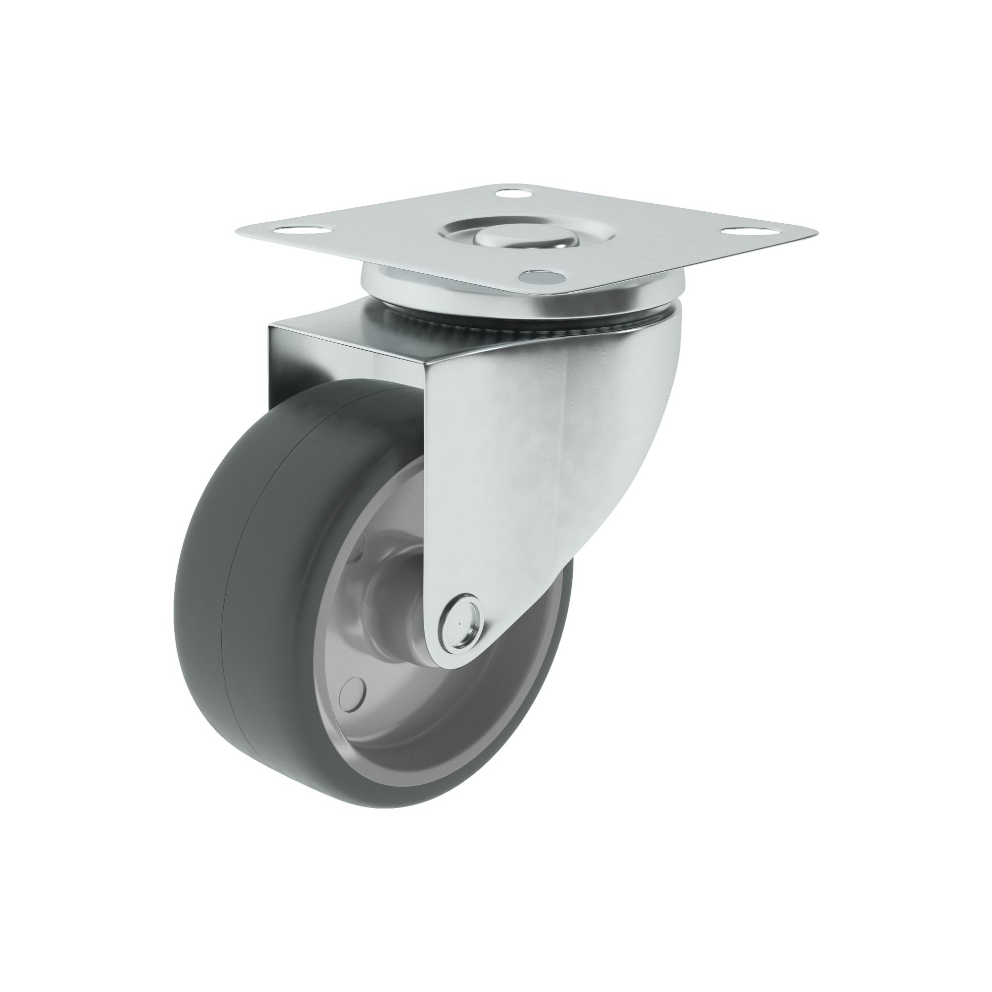 1 rueda giratoria sin freno con placa , ø 100 mm, peso max. 70 Kg