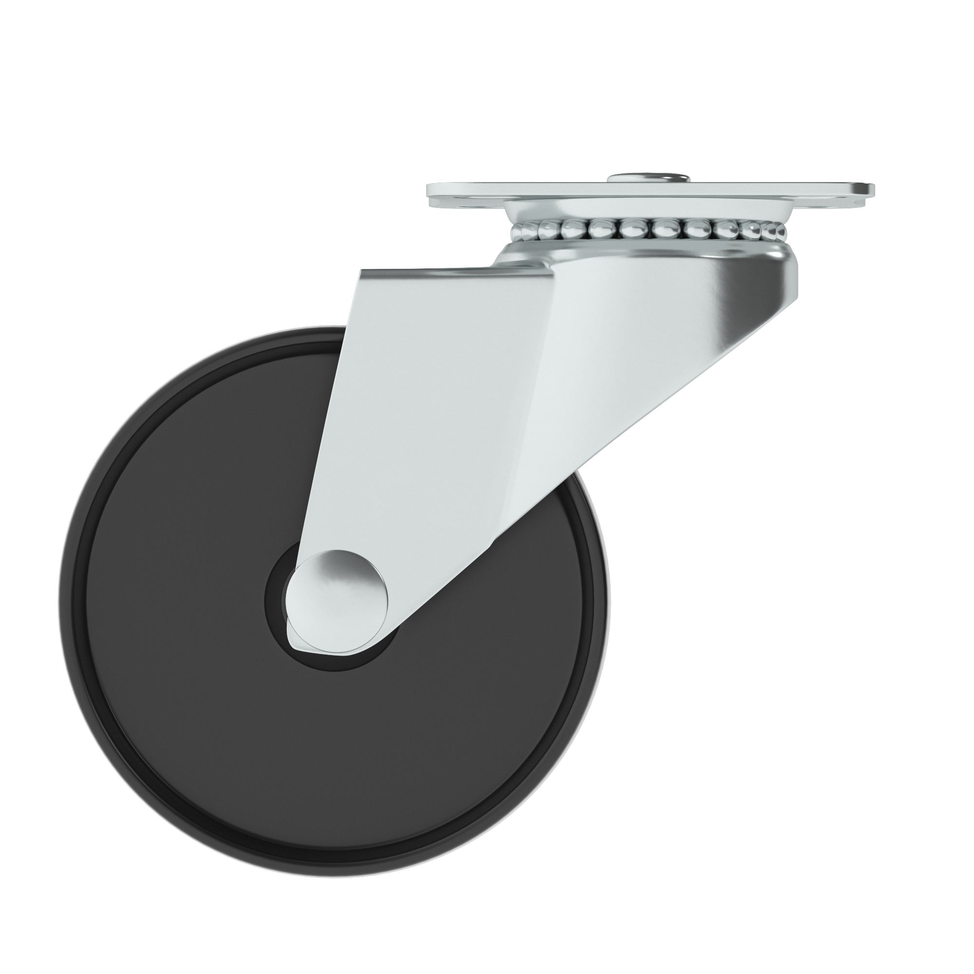 1 rueda giratoria sin freno con placa , ø 25 mm, peso max. 12 Kg