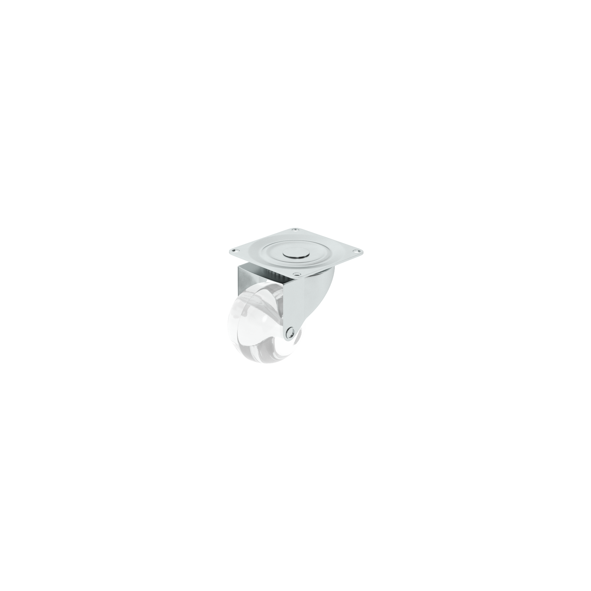 1 rueda giratoria sin freno con placa , ø 35 mm, peso max. 30 Kg