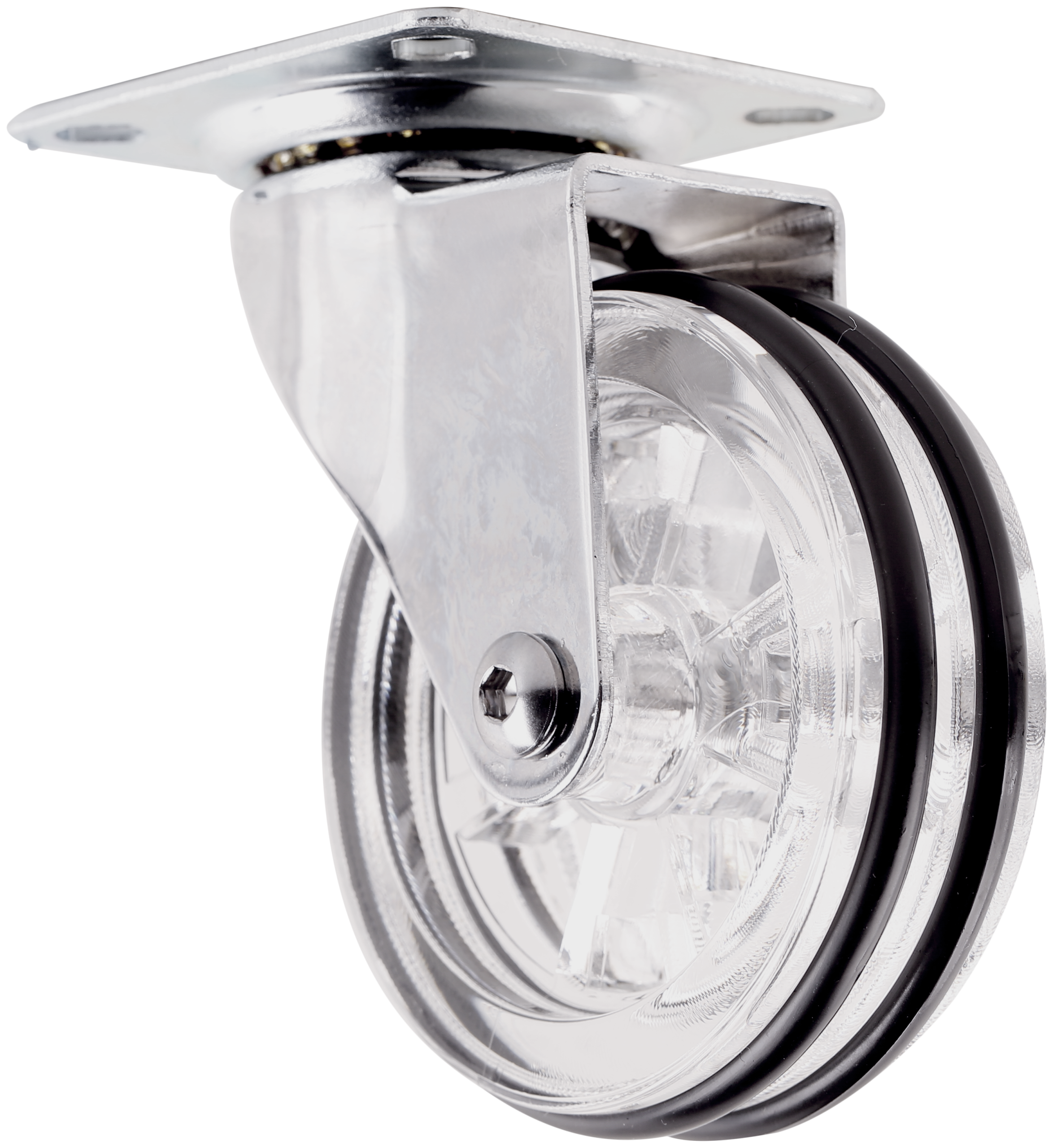 1 rueda giratoria sin freno con placa , ø 75 mm, peso max. 40 Kg