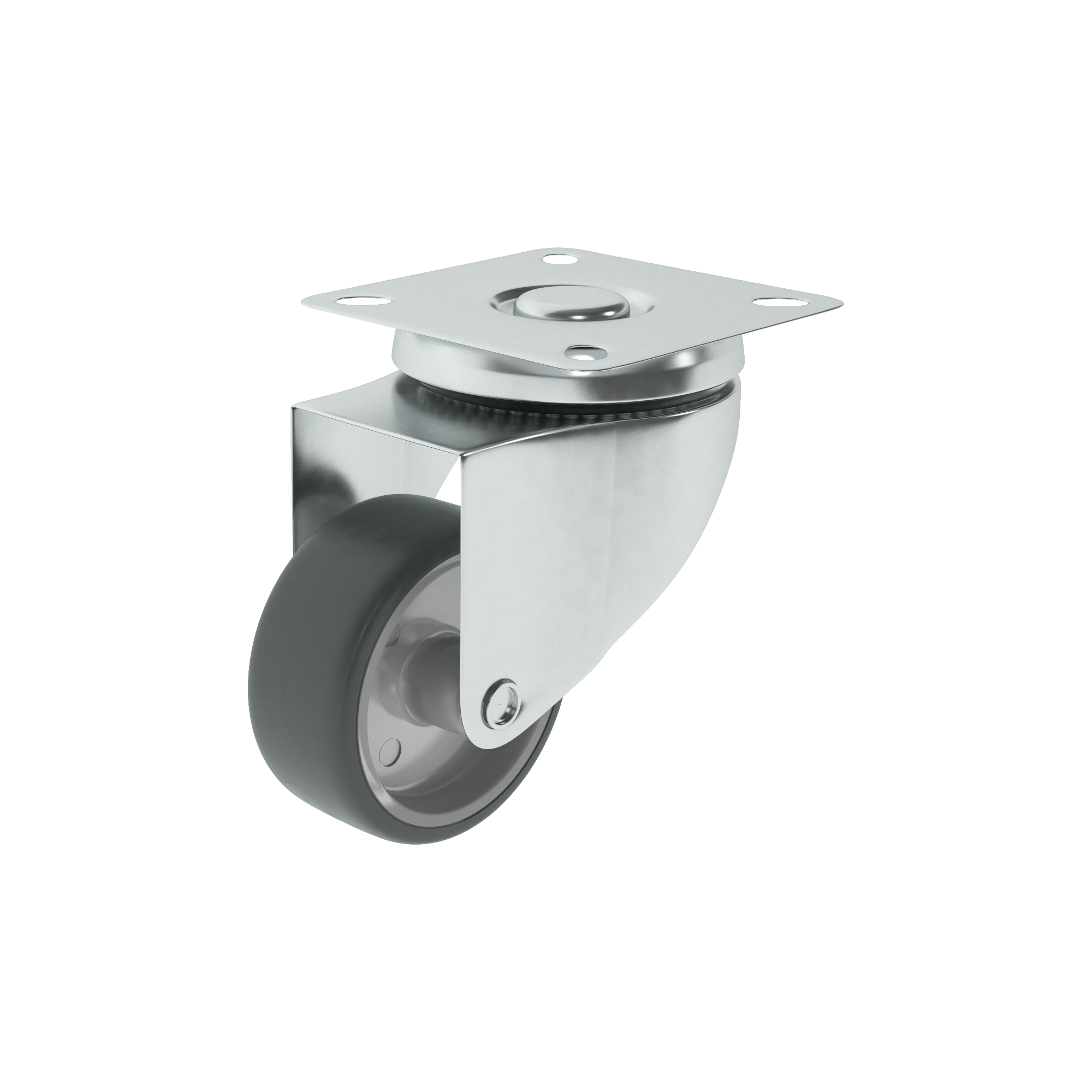 1 rueda giratoria sin freno con placa , ø 75 mm, peso max. 60 Kg