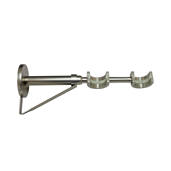 1 Soporte a pared para 2 barras diámetro 28 mm Design INSPIRE Aluminio cromo mate niquelado extensible 13.5-27 cm 1 Soporte a pared para 2 barras diámetro 28 mm Design INSPIRE Aluminio cromo mate niquelado extensible 13.5-27 cm