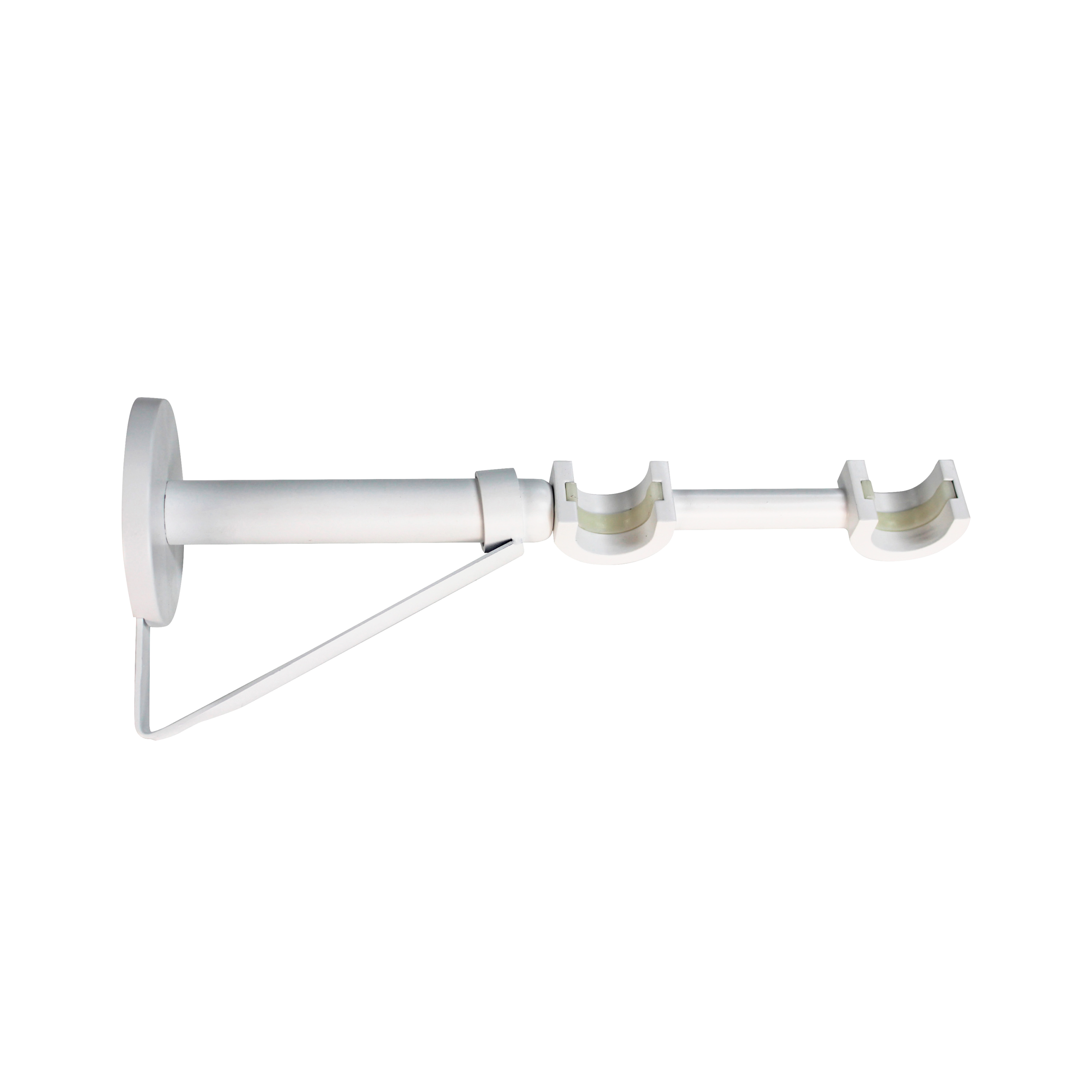 1 Soporte a techo para 2 barras diámetro 20 mm Nature INSPIRE aluminio blanco mate extensible 13.5-27 cm
