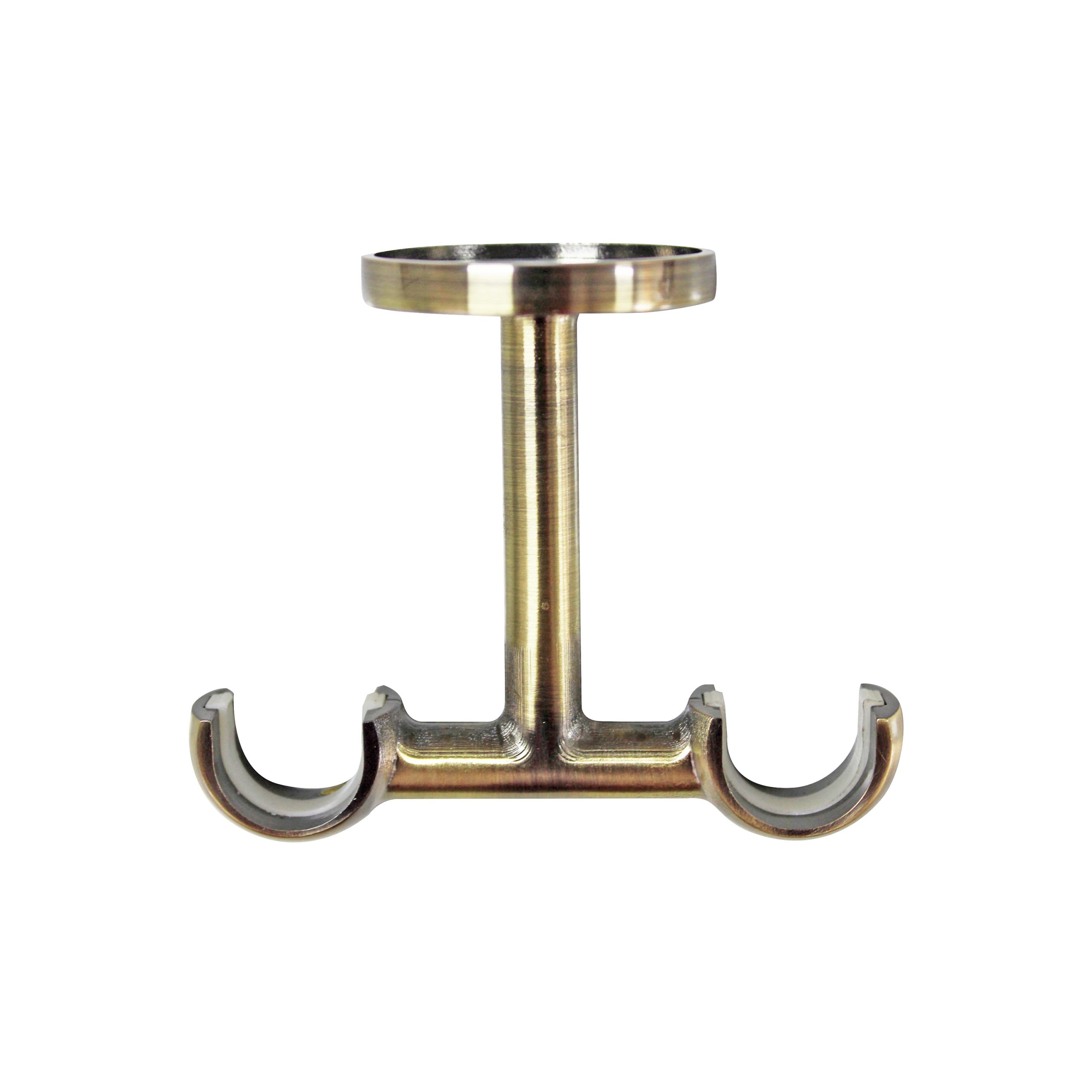 1 Soporte a techo para 2 barras diámetro 20 mm Neoclassic INSPIRE bronce latón fijo 7-8.5 cm
