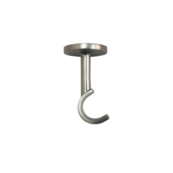 1 Soporte pared techo para barra diámetro 28 mm Design INSPIRE Aluminio cromo mate niquelado fijo 7 cm 1 Soporte pared techo para barra diámetro 28 mm Design INSPIRE Aluminio cromo mate niquelado fijo 7 cm