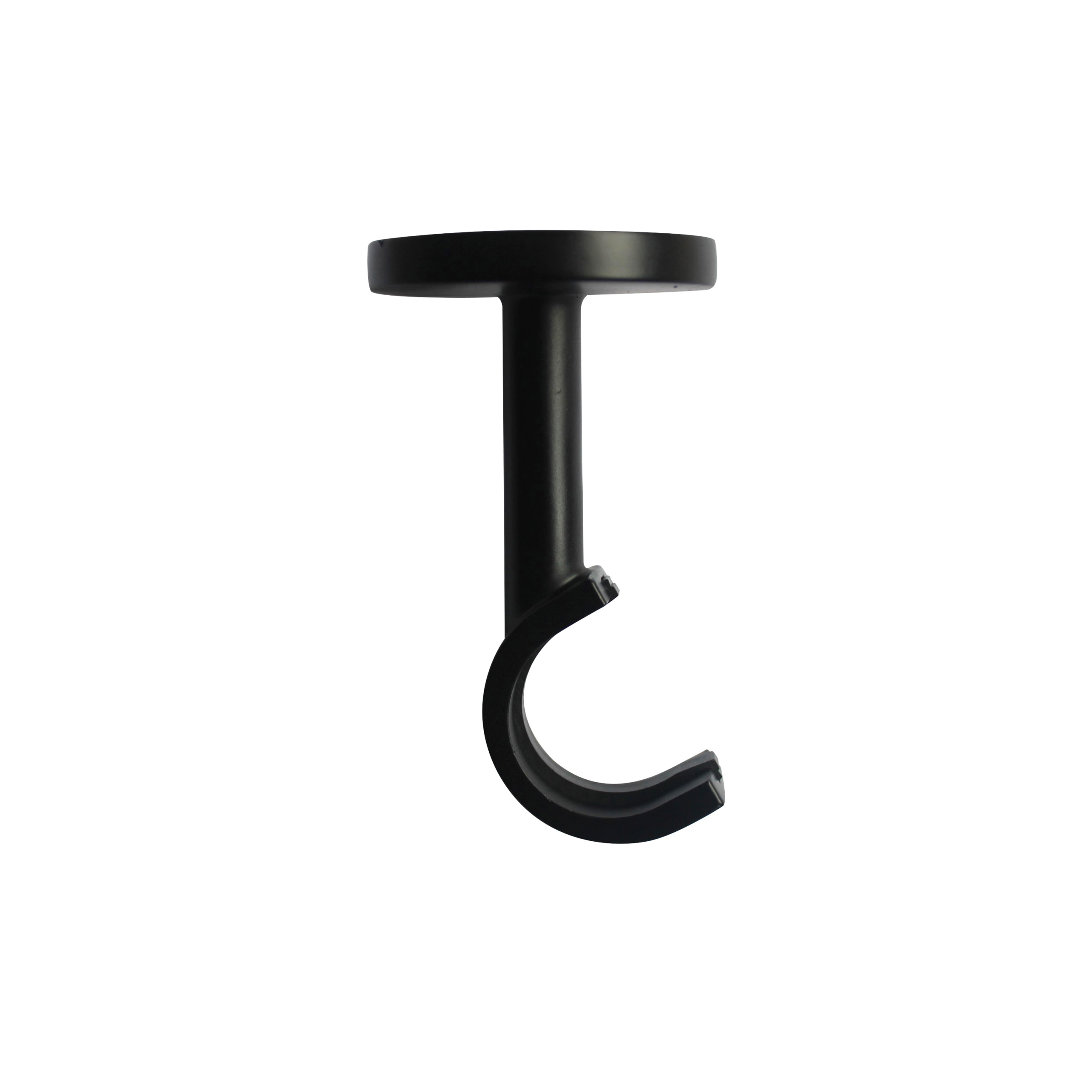 1 Soporte pared y techo para barra diámetro 28 mm Design INSPIRE aluminio negro mate pintado fijo 7 cm