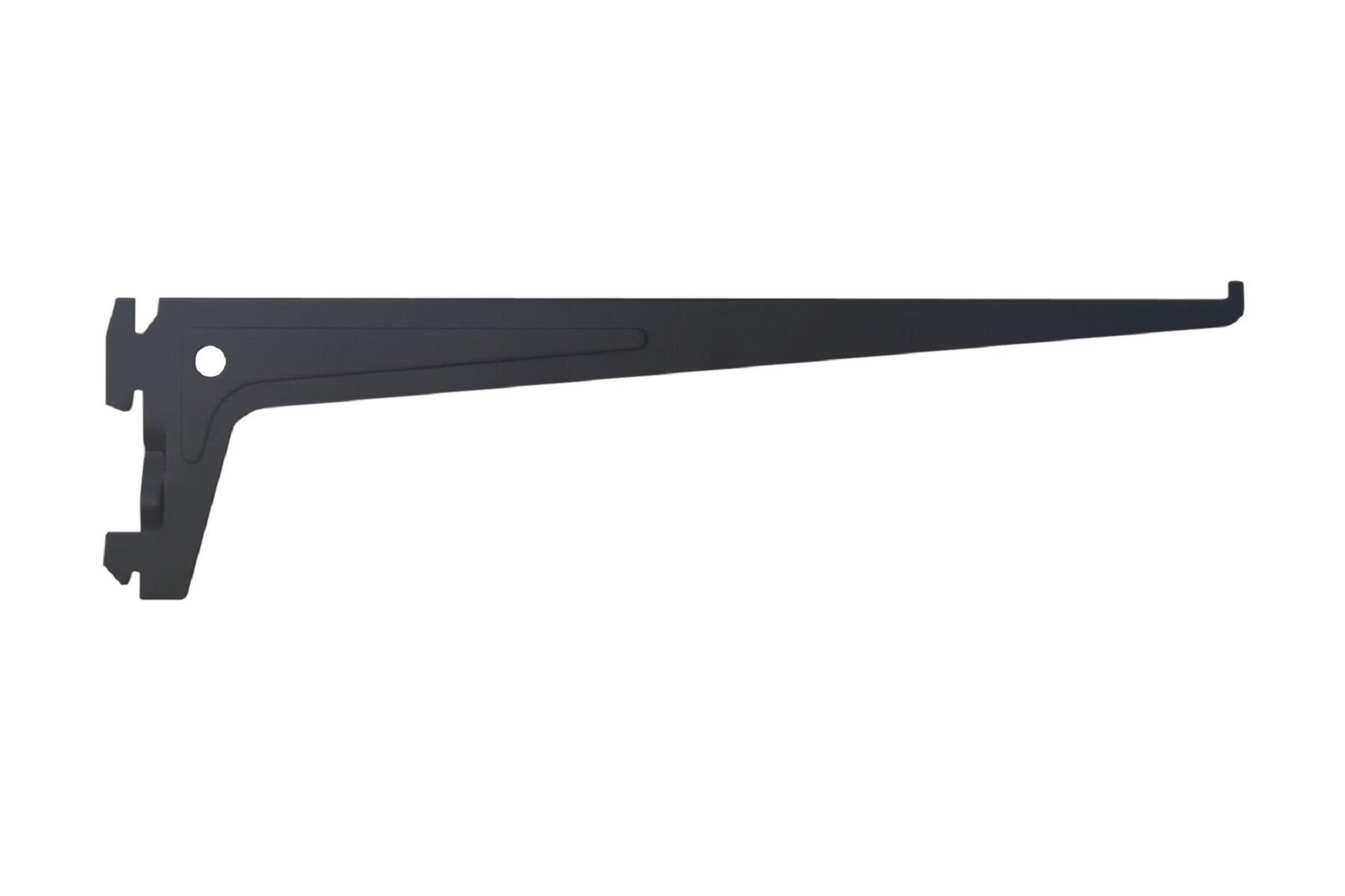 1 cartela para cremallera sencilla de acero negro 30 cm