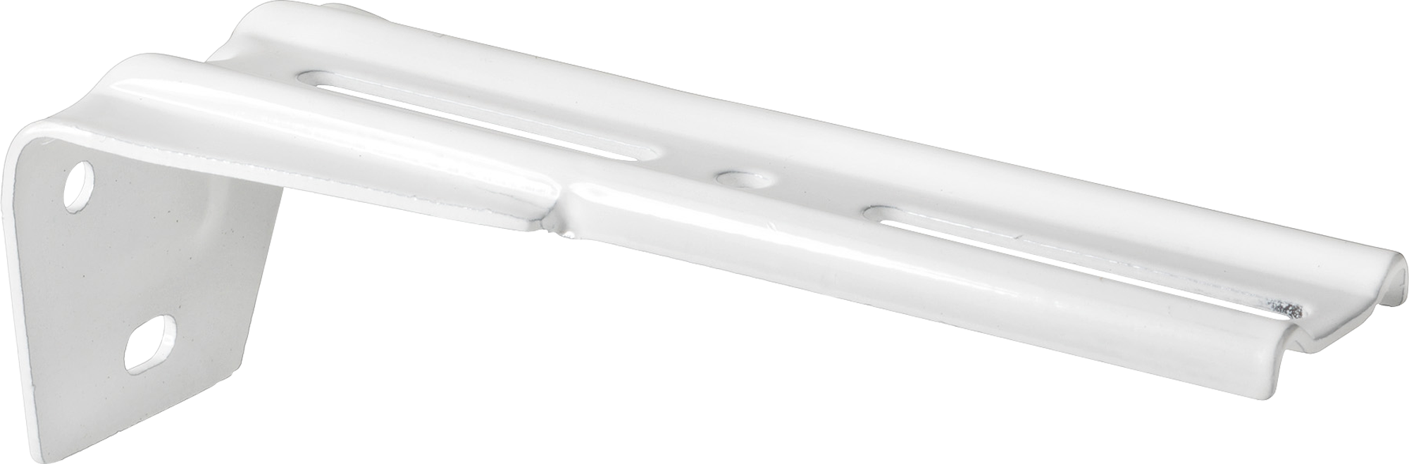 1 Soporte techo pared para barra diámetro 7 mm Industrial acero blanco barnizado extensible 13 cm