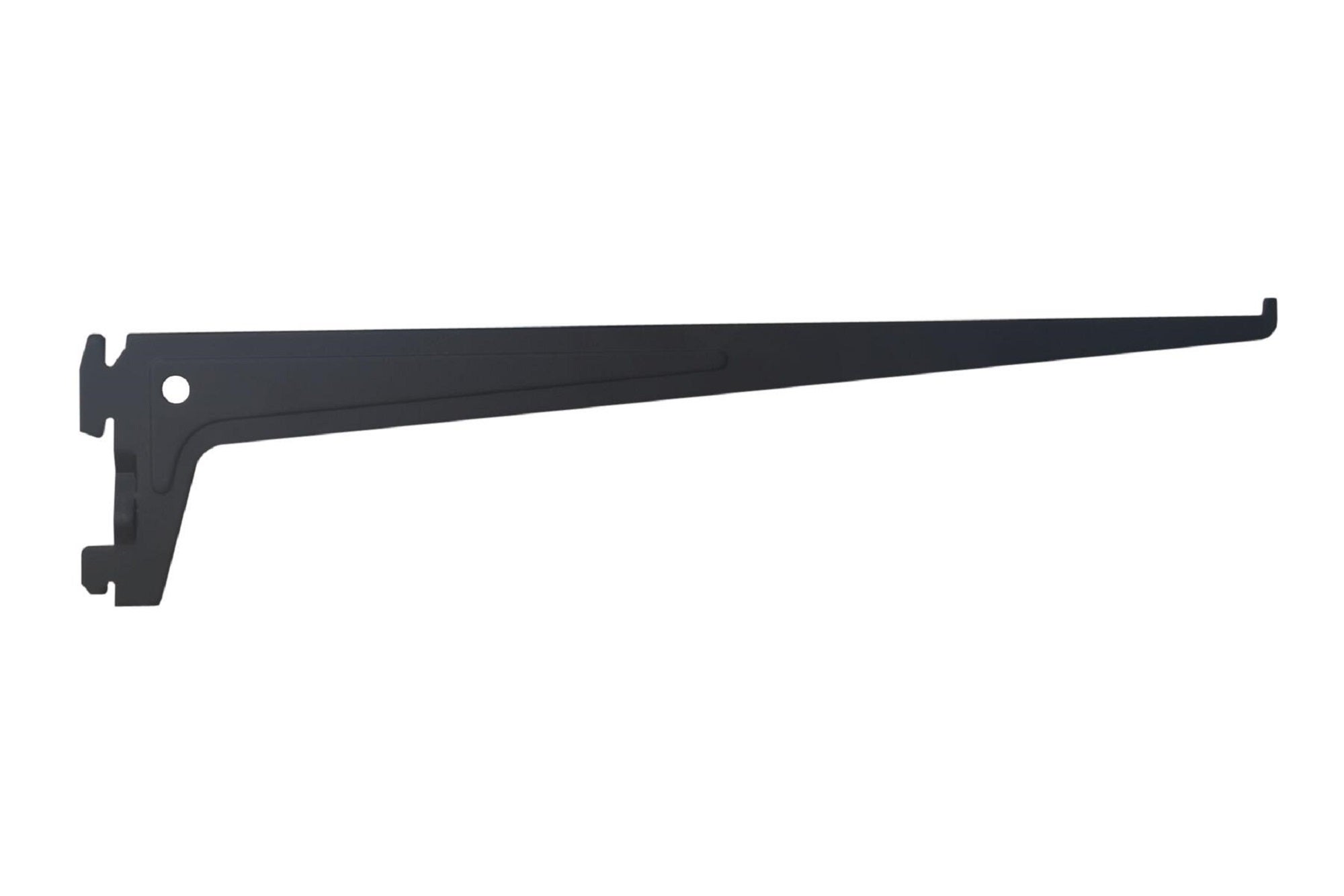 1 cartela para cremallera sencilla de acero negro 35 cm
