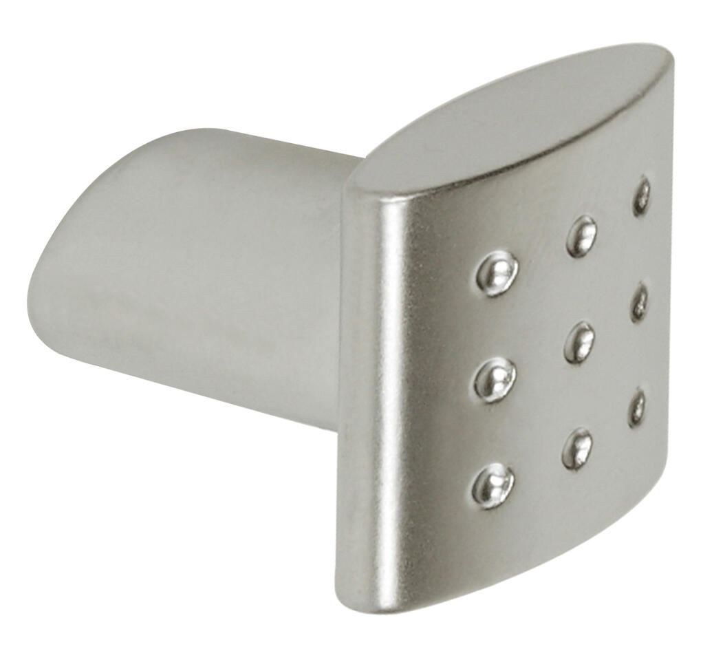 1 Pomo de mueble REI 7-896G.33 gris / plata, 20x20x24 mm