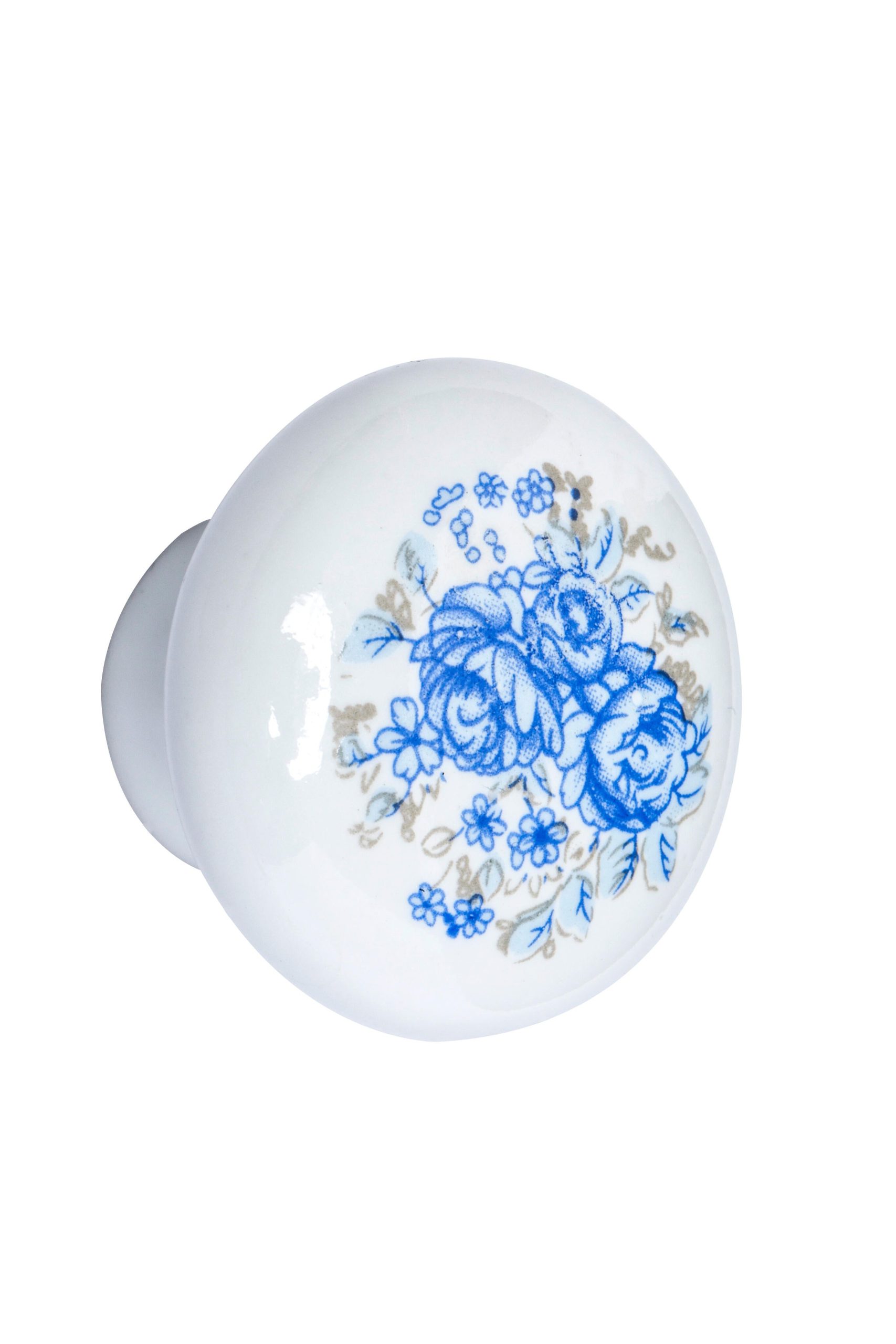 1 Pomo de mueble REI azul, blanco, d. 30