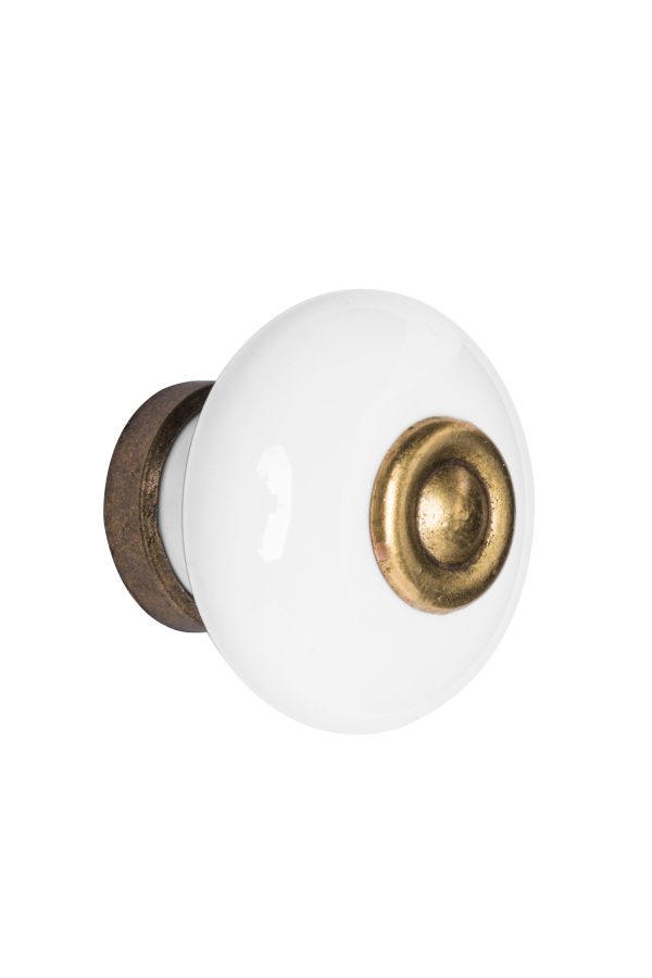1 Pomo de mueble REI blanco, d. 25 1 Pomo de mueble REI blanco, d. 25