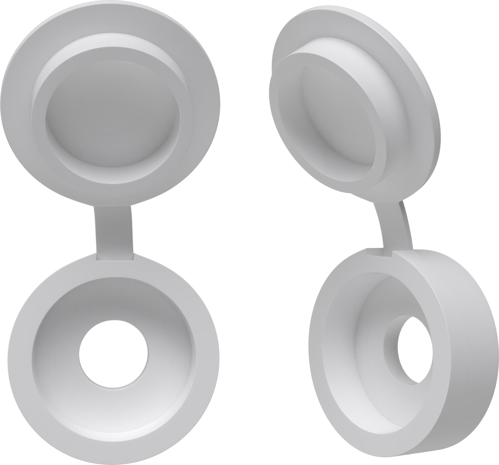 10 embellecedor para tornillos sanitrario en color blanco Ø 4- 4,5 mm