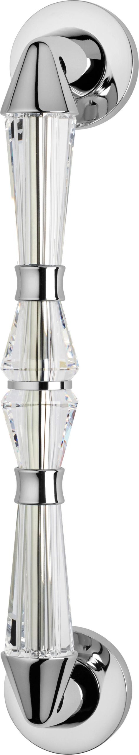 1 pomo de puerta fijo de cristal brillante