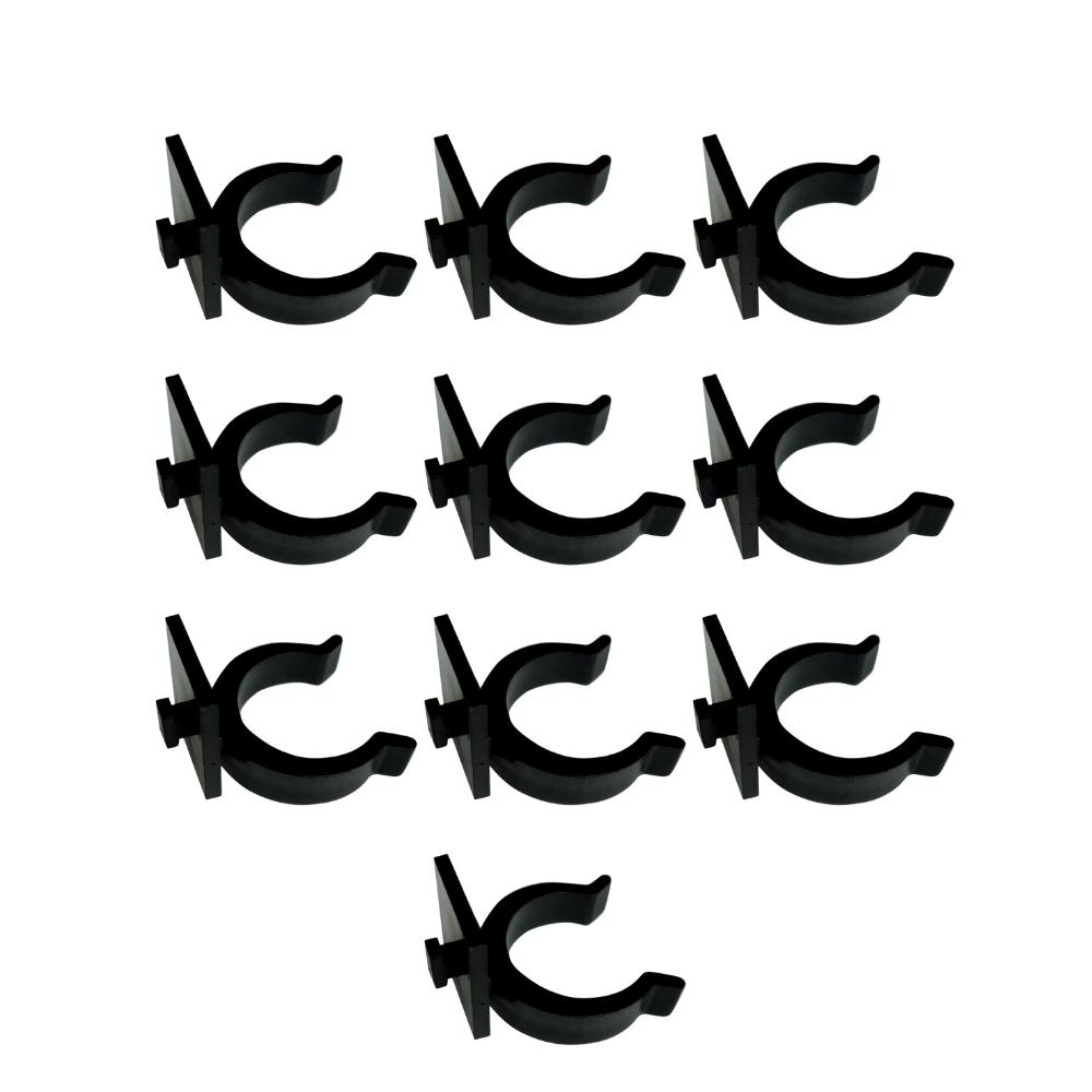 10 Ganchos para Zócalo de Cocina, 28 mm, Universal en ABS, Clips para Patas de Zócalo, Montaje Rápido a Clic