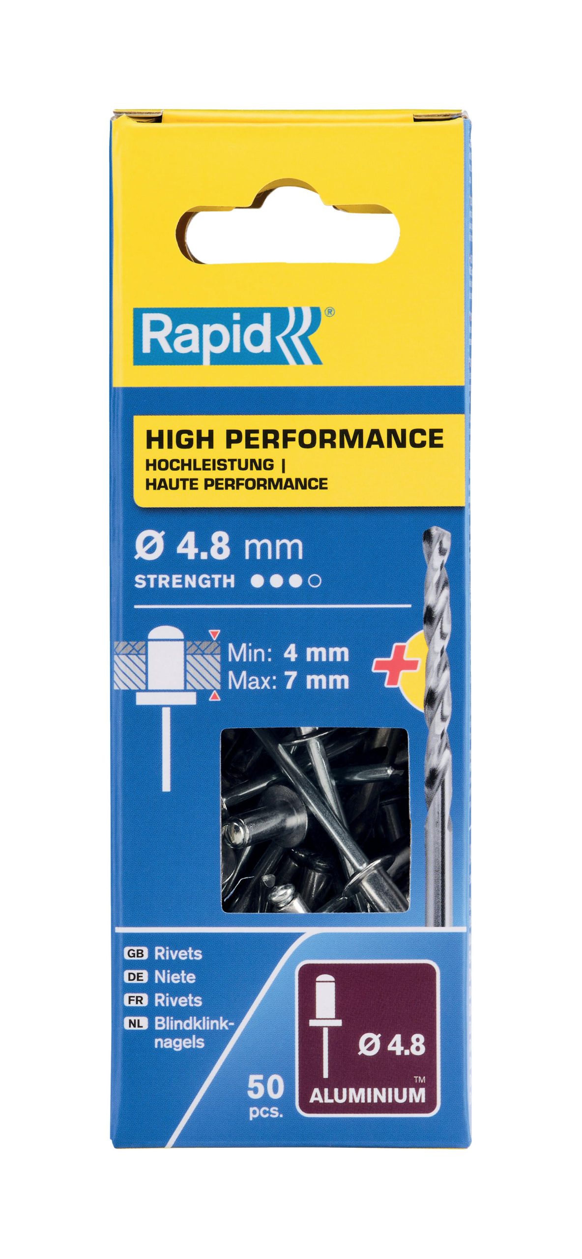 1 remaches de aluminio RAPID 4.8 x 35